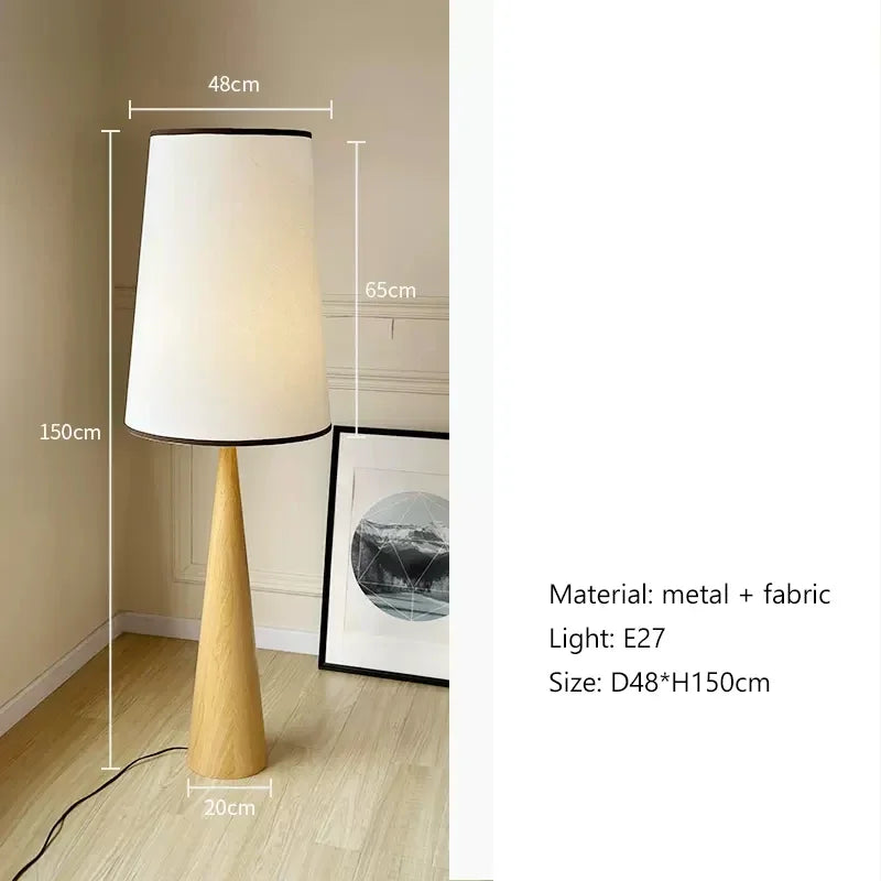 Lampadaire scandinave abat-jour en tissu
