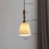 Suspension céramique fleur LED nordique moderne