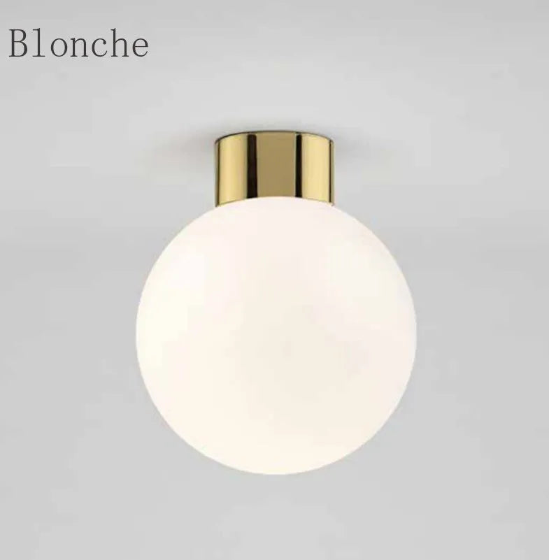Plafonnier Led Globe en Verre
