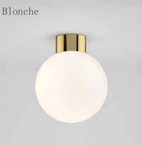 Plafonnier Led Globe en Verre