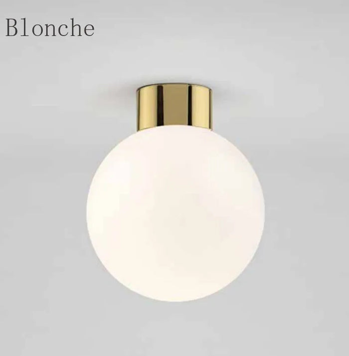 Plafonnier Led Globe en Verre