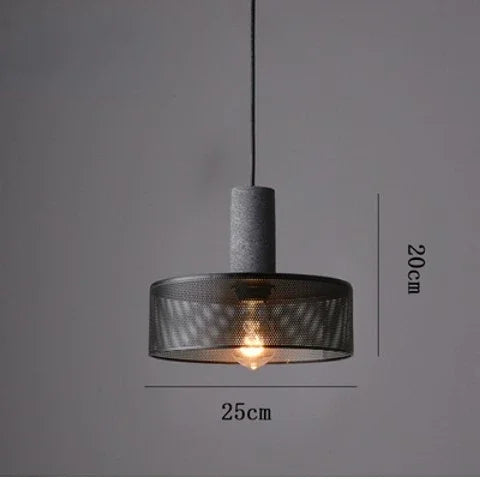 Suspension Vintage américaine en ciment pour loft café & bar.