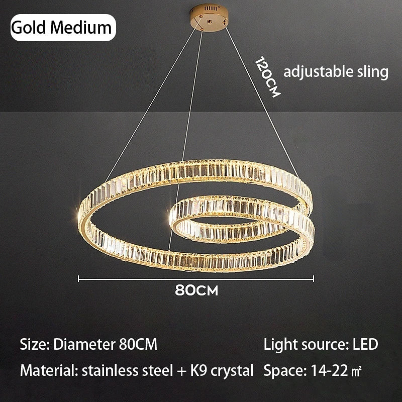 Suspension Cristal LED Luxe - Élégance et Style