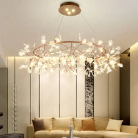 Lustre LED Modern Branché à Branches Rondes pour Suspension