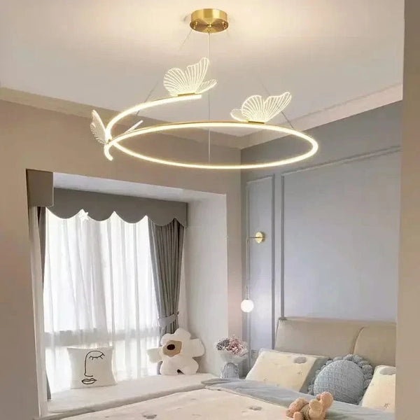 Lustre LED Moderne Papillon Créatif pour Décoration Maison