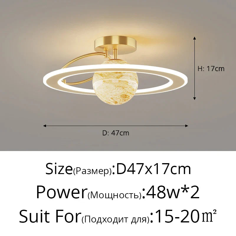 Plafonnier nordique moderne à LED de luxe "Étoile Ciel"