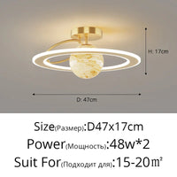 Plafonnier nordique moderne à LED de luxe "Étoile Ciel"