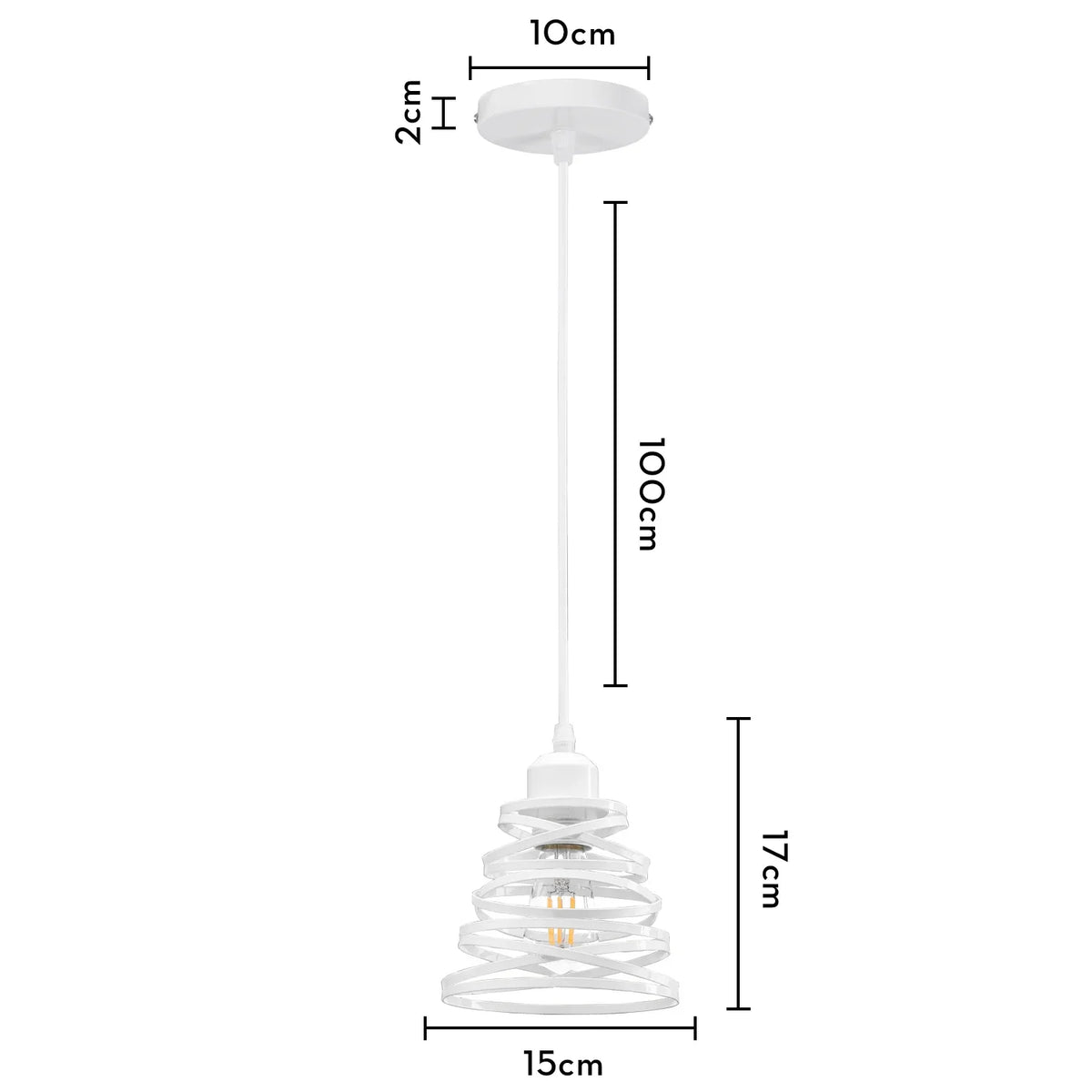 Lustre Suspendu Ruban LED Vintage Moderne Tourbillon