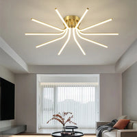 Plafonnier LED en cuivre au design contemporain
