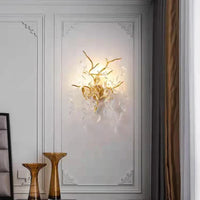 Applique murale LED en cristal et aluminium doré - Nouveauté Art Déco
