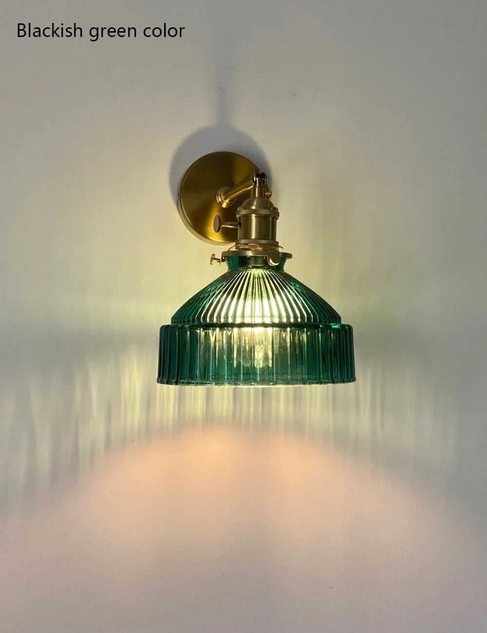 Applique murale LED rotative en verre et laiton pour miroir