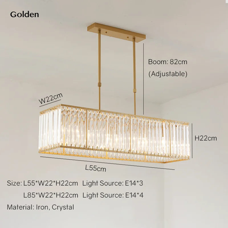 Lustre en cristal style américain moderne.