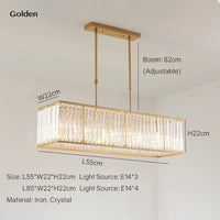 Lustre en cristal style américain moderne.