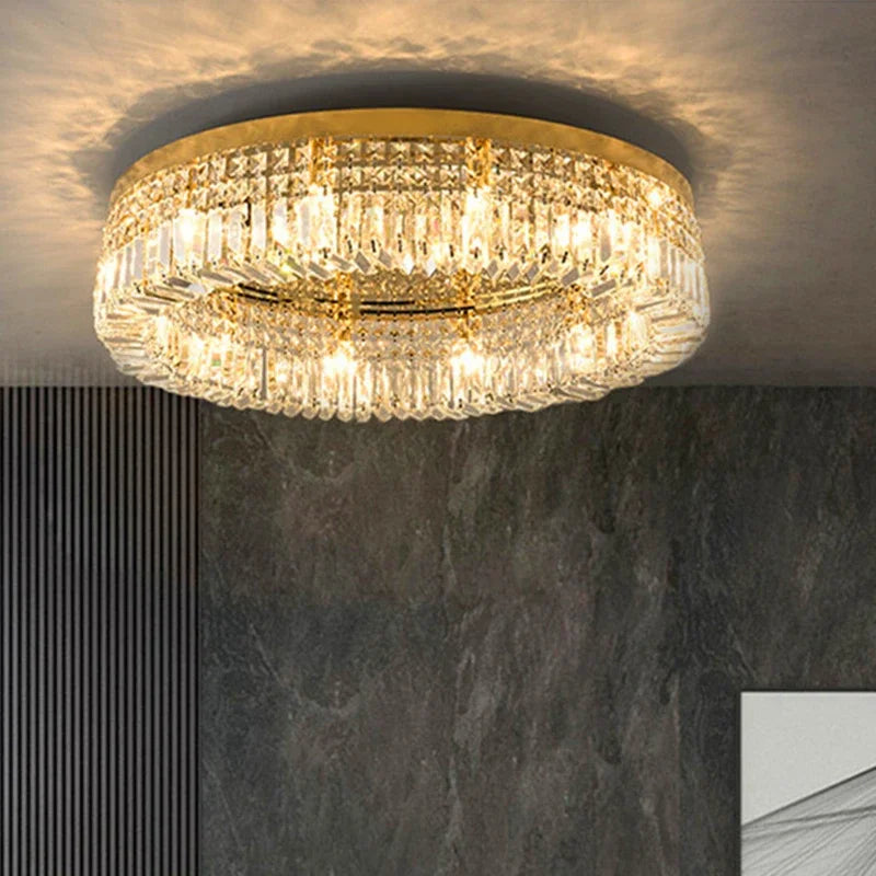 Plafonnier Led en cristal au design contemporain