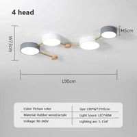 Lustre LED en Bois Nordique - Design Simple et Créatif