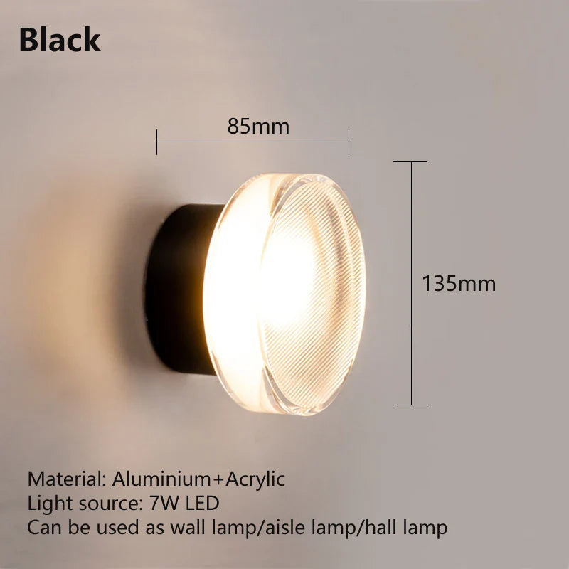 Applique Murale LED Luxe Moderne - Luminaire Décoratif Rond Doré