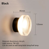 Applique Murale LED Luxe Moderne - Luminaire Décoratif Rond Doré
