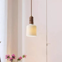 Suspension LED nordique en bois massif et céramique de haute qualité