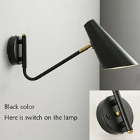 Applique murale rétro réglable Noir & Or LED E27