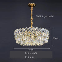 Lustre LED Moderne de Luxe en Cristal pour Salon et Salle à Manger