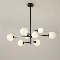 Lustre contemporain en verre et laiton