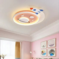 Plafonnier Nordique "Planète Fusée" LED pour Décoration Enfant