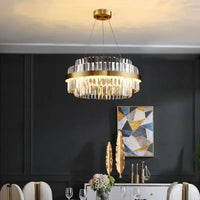 Lustre de luxe en cristal pour une décoration d'intérieur haut de gamme