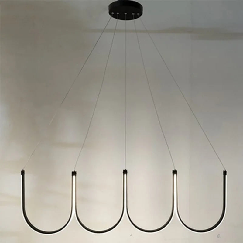 Suspension lumineuse LED "U Nordic" créative postmoderne