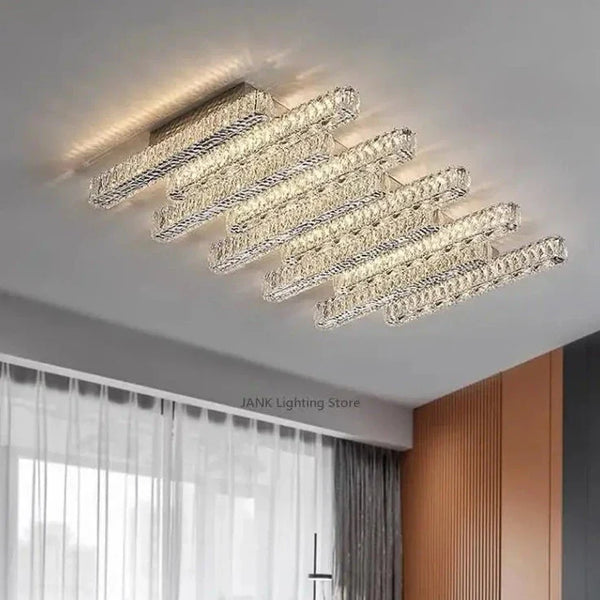 Lustre Moderne en Cristal K9 LED Dimmable pour Maison