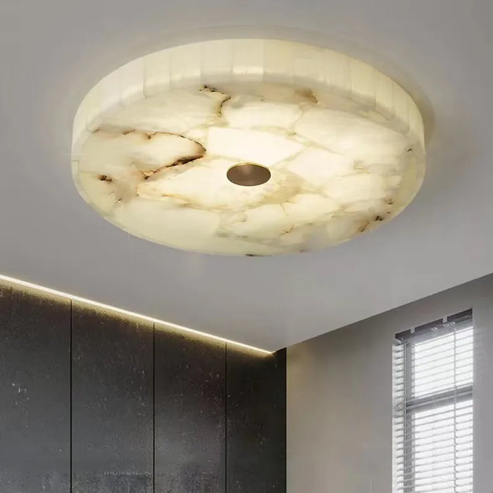 Plafonnier LED Marbre Blanc - Style Moderne