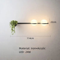 Lustre Moderne DIY LED avec Pot de Fleurs pour un Jardin Céleste