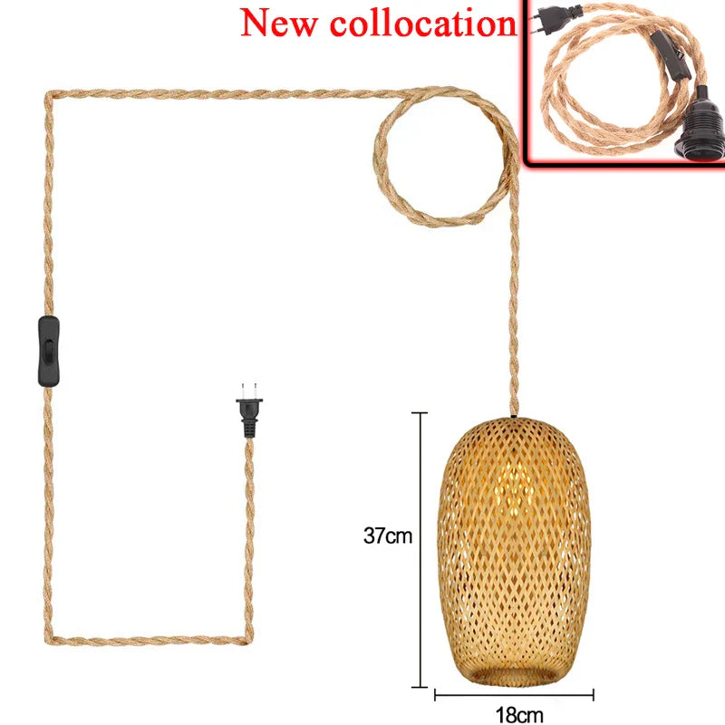 Suspension Rustique en Corde de Chanvre