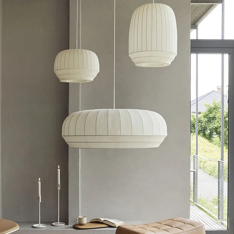 Lustres Nordica - Tissu Extensible Minimaliste pour Café