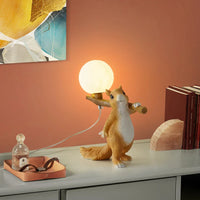 Lampe de Table Nordique Créatif LED Animal Écureuil