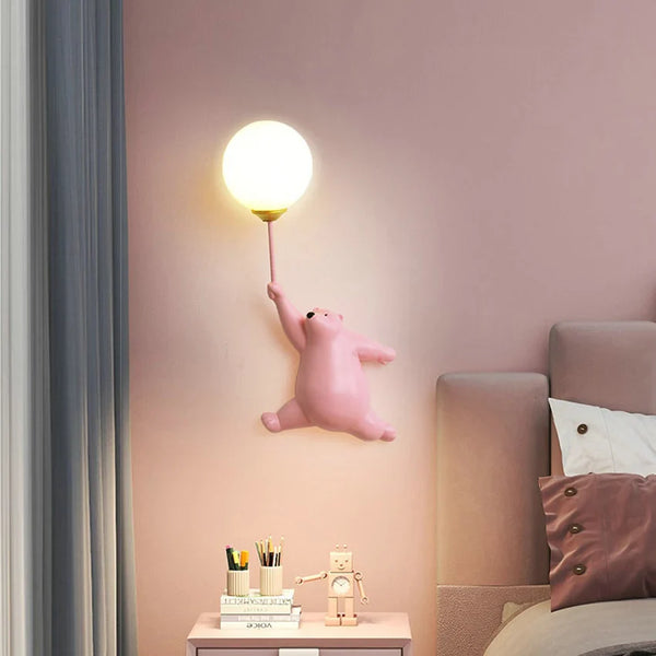 Applique murale LED Ours Lumineux