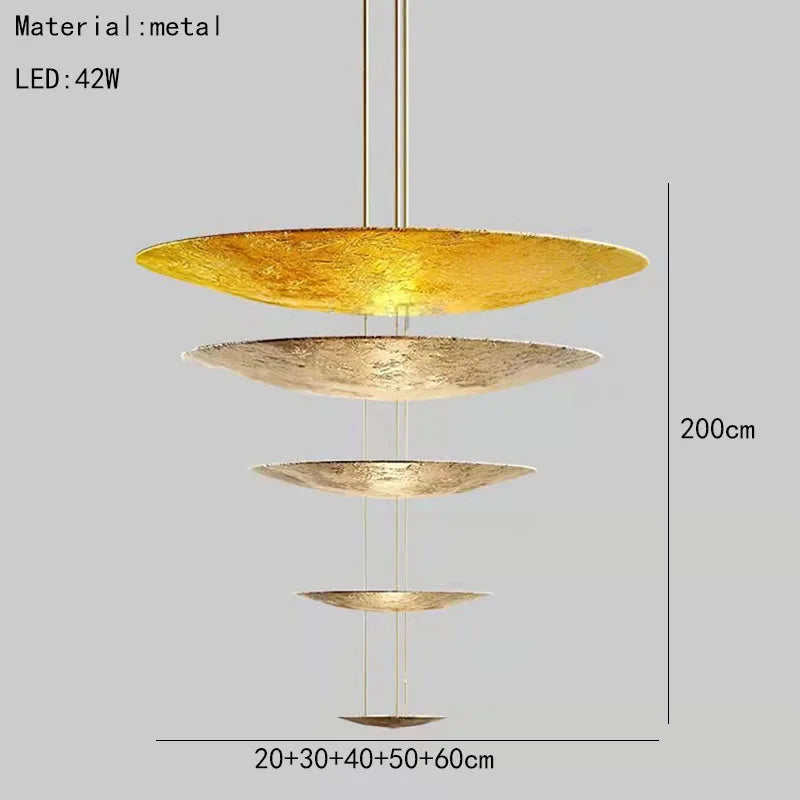 Suspension lumineuse ronde de luxe avec fil réglable scintillant - Nouveauté