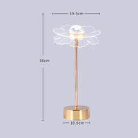 Lampe à poser vintage en métal doré Anila LED