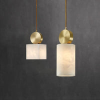 Suspension nordique en marbre et cuivre avec lumières LED - Luxe et élégance