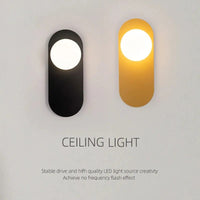 Applique LED Moderne en Fer Noir et Doré