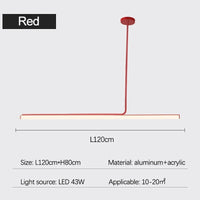 Lustre Bande Suspension Nordique Design Minimaliste