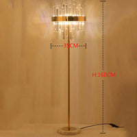 Applique murale LED en cristal doré de style moderne