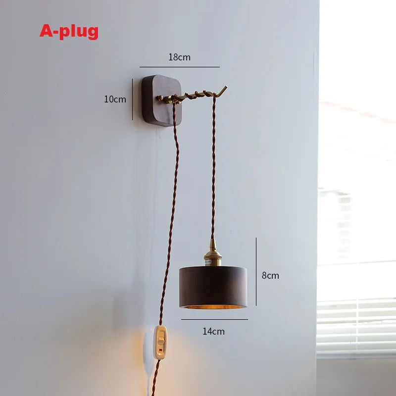 Suspension LED en bois au design nordique contemporain