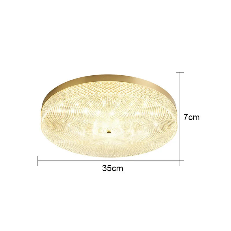 Plafonnier Led de luxe en acrylique rond