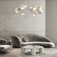 Lustre LED de style Wabi-Sabi japonais pour villa clubhouse duplex
