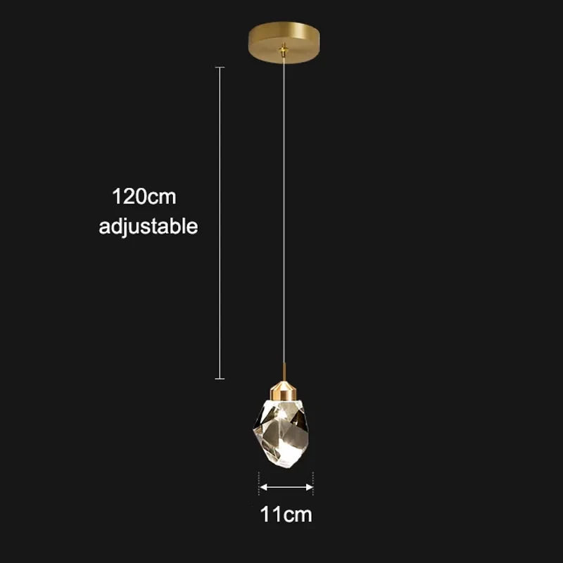 Lustre en cristal de luxe Ling Iceberg LED