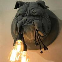Applique murale vintage Bouledogue Charmant en résine