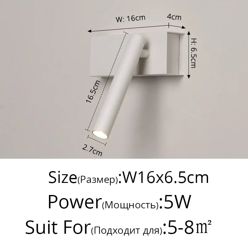Appliques murales LED Rotatif - Design Moderne - Noir & Blanc - Idéal pour Salon, TV & Allée - Éclairage Intérieur Haut de Gamme