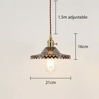 Suspension conique en verre contemporaine Edison.