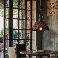 Lustre Nordique Wabi Sabi Imitation Bois Design Exclusif - Décoration Maison