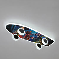 Plafonnier nordique skateboard créatif pour chambre d'enfant moderne.